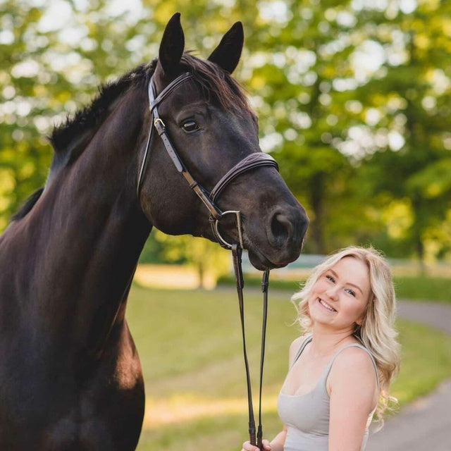 English Leather Jumping Snaffle Bridle Set