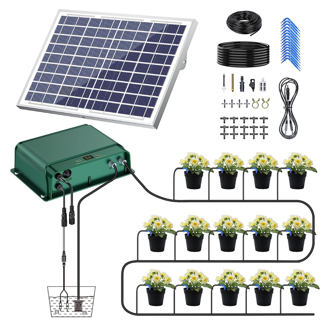 Off-Grid Solar-Powered Automatic Drip Irrigation Kit