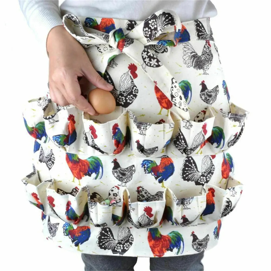 Egg Collecting Apron Canvas Egg Hold Apron Chicken Egg Apron With…