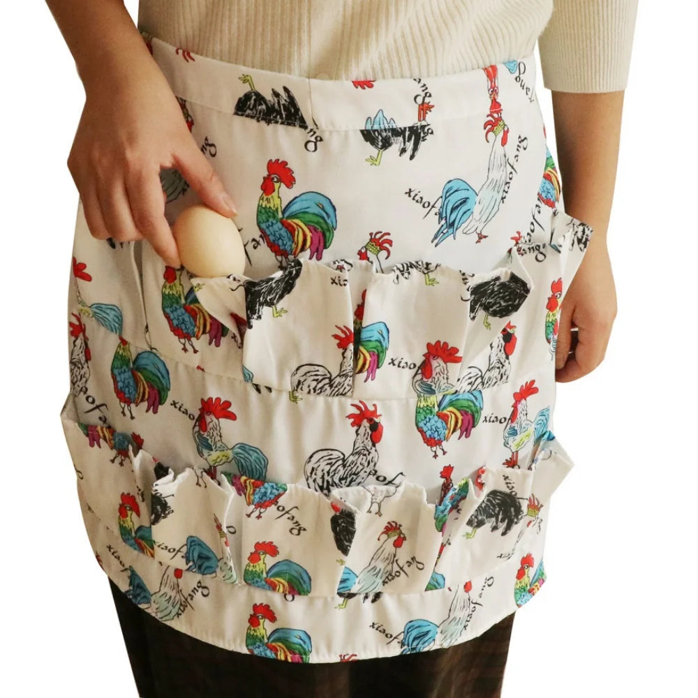 Chicken Egg Gathering Apron Durable Canvas With 12 Deep Pocket For…