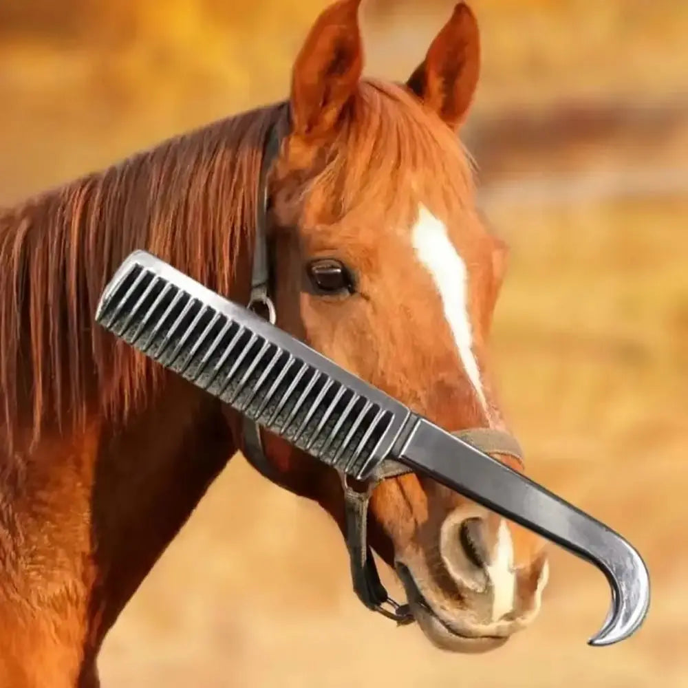 New Thickened Tooth Horse Grooming Brush Aluminum Alloy Mane Tail…