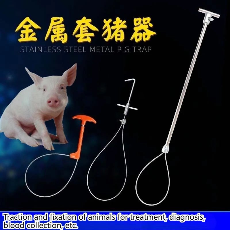 AgriHold pig restraint rope set with Baoding sleeve on farm