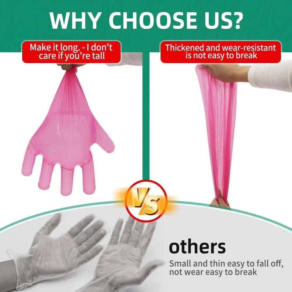 Disposable Soft Plastic Vet Gloves for Farm Use