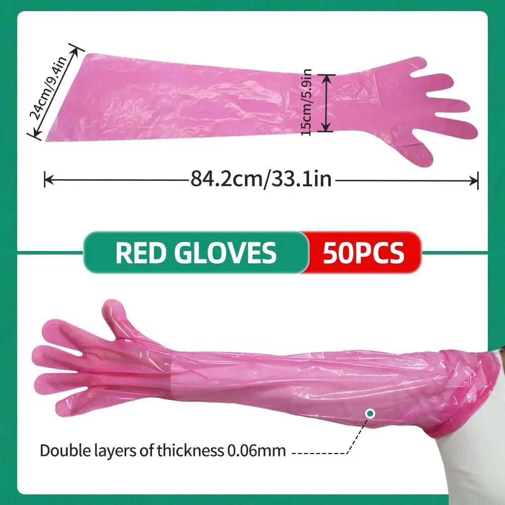 Disposable Soft Plastic Vet Gloves for Farm Use