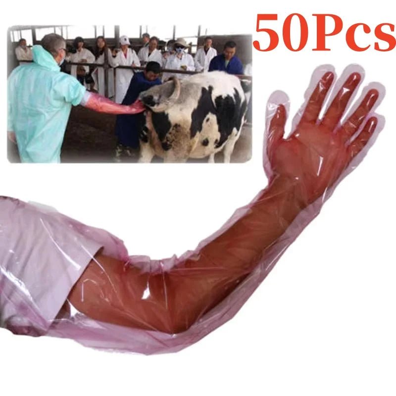 Disposable Soft Plastic Vet Gloves for Farm Use