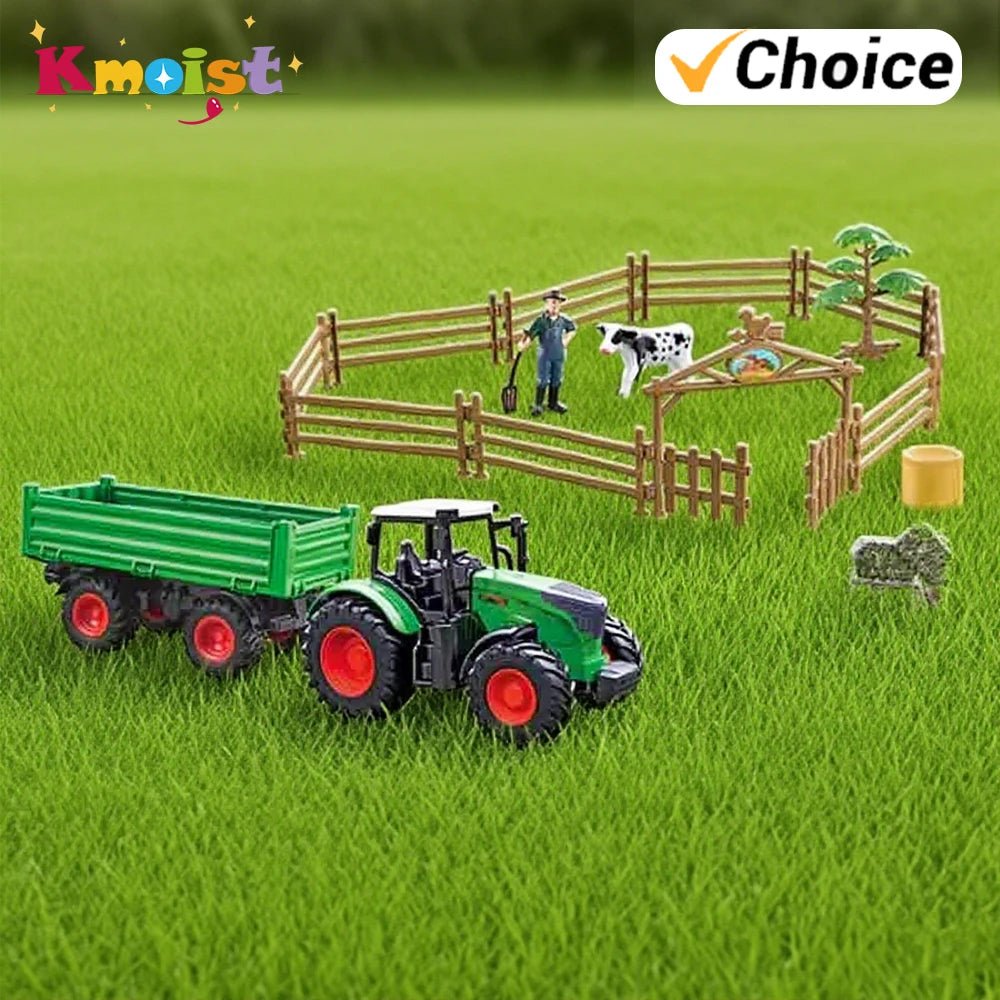 Farm TractorModel Car with Trailer Forklift Set Agriculture