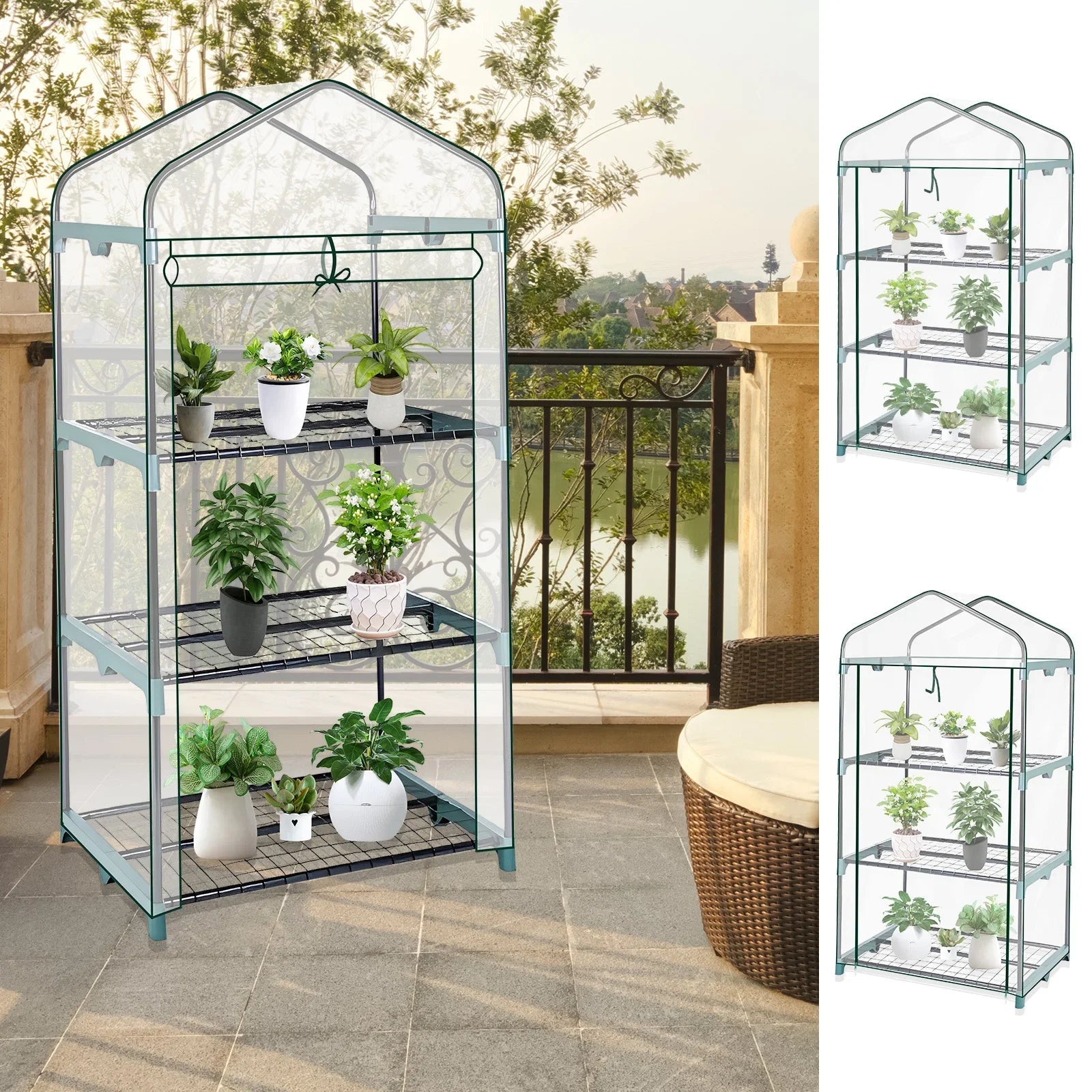 Garden Greenhouse 4 Tier Walk-in for Seed Starting
