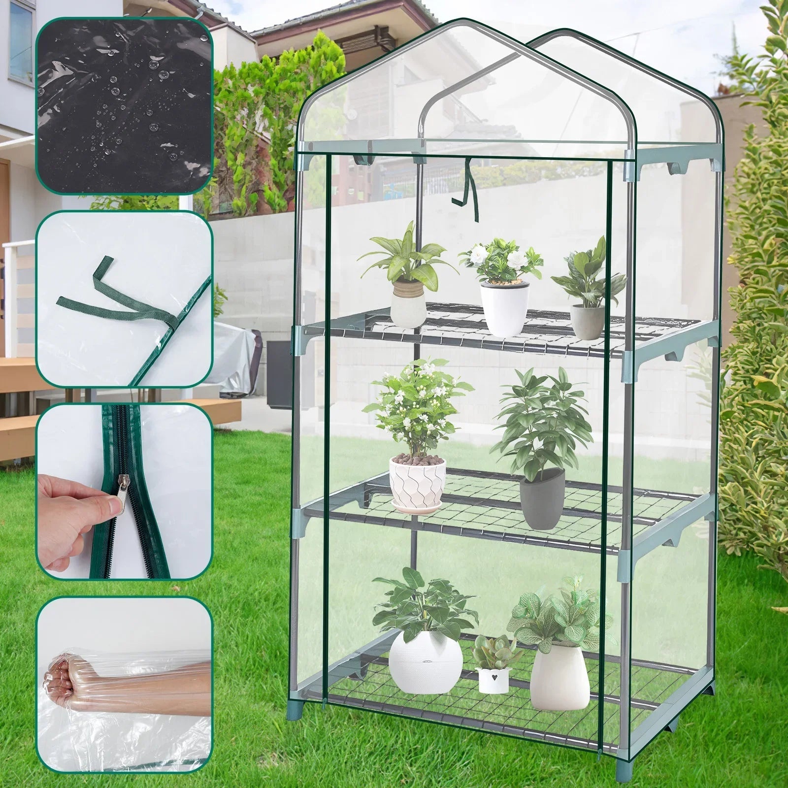 Garden Greenhouse 4 Tier Walk-in for Seed Starting