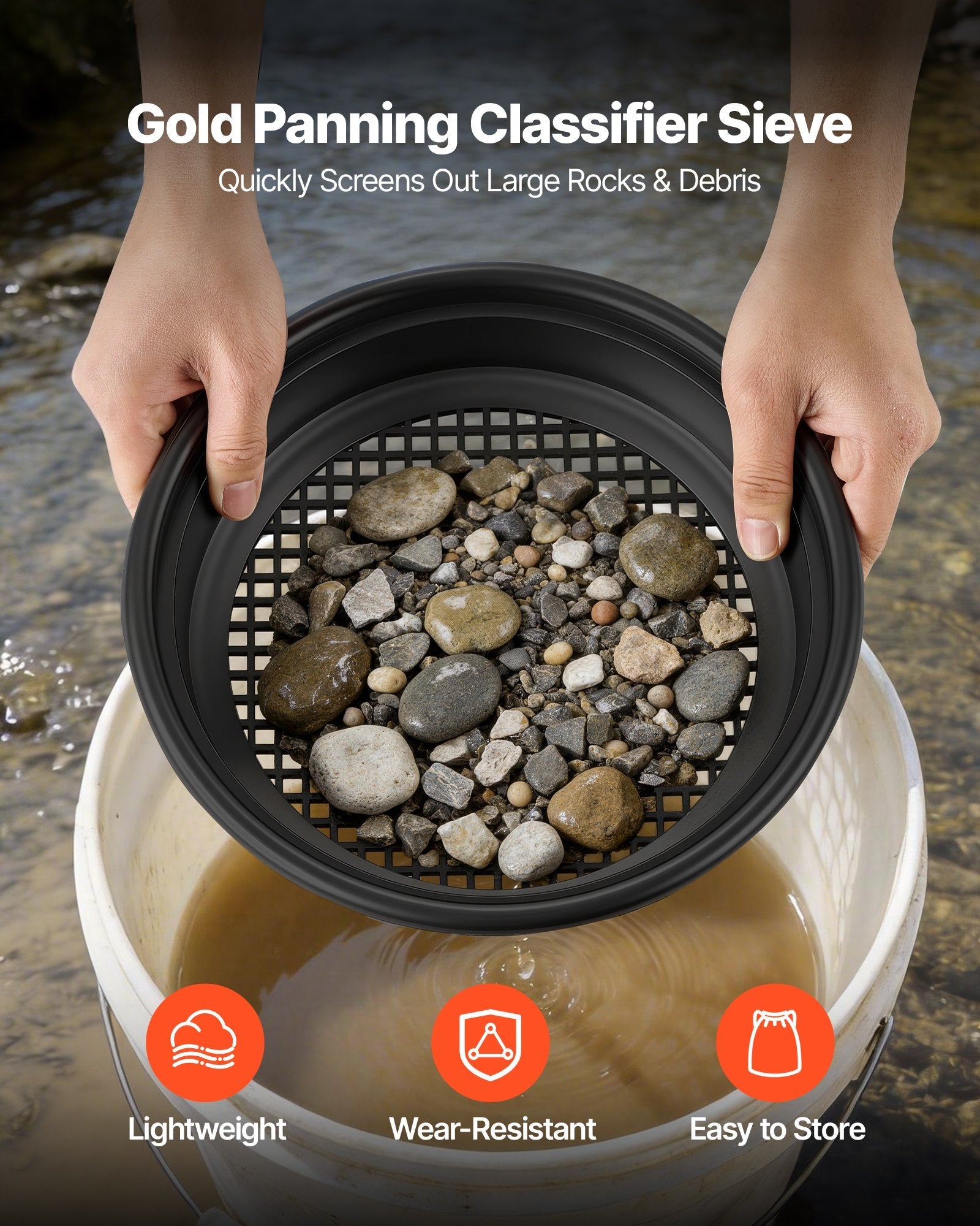 Gold Panning Kit, 10 In And 14 In Pans, 19 PCS Portable Prospecting…