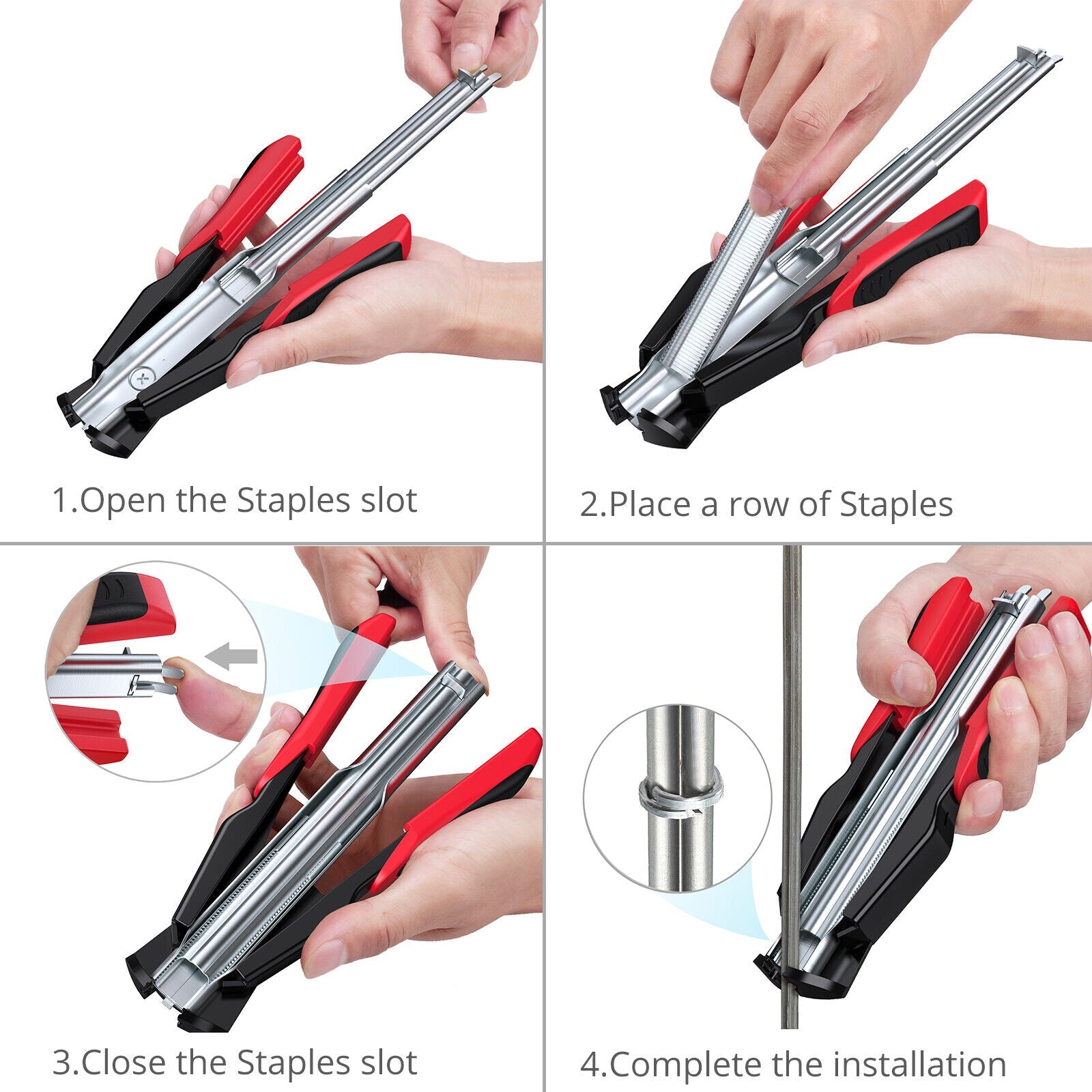 Hog Ring Pliers Kit C-type With 2500pcs Nails Spring C7 Hog Rings Gun…