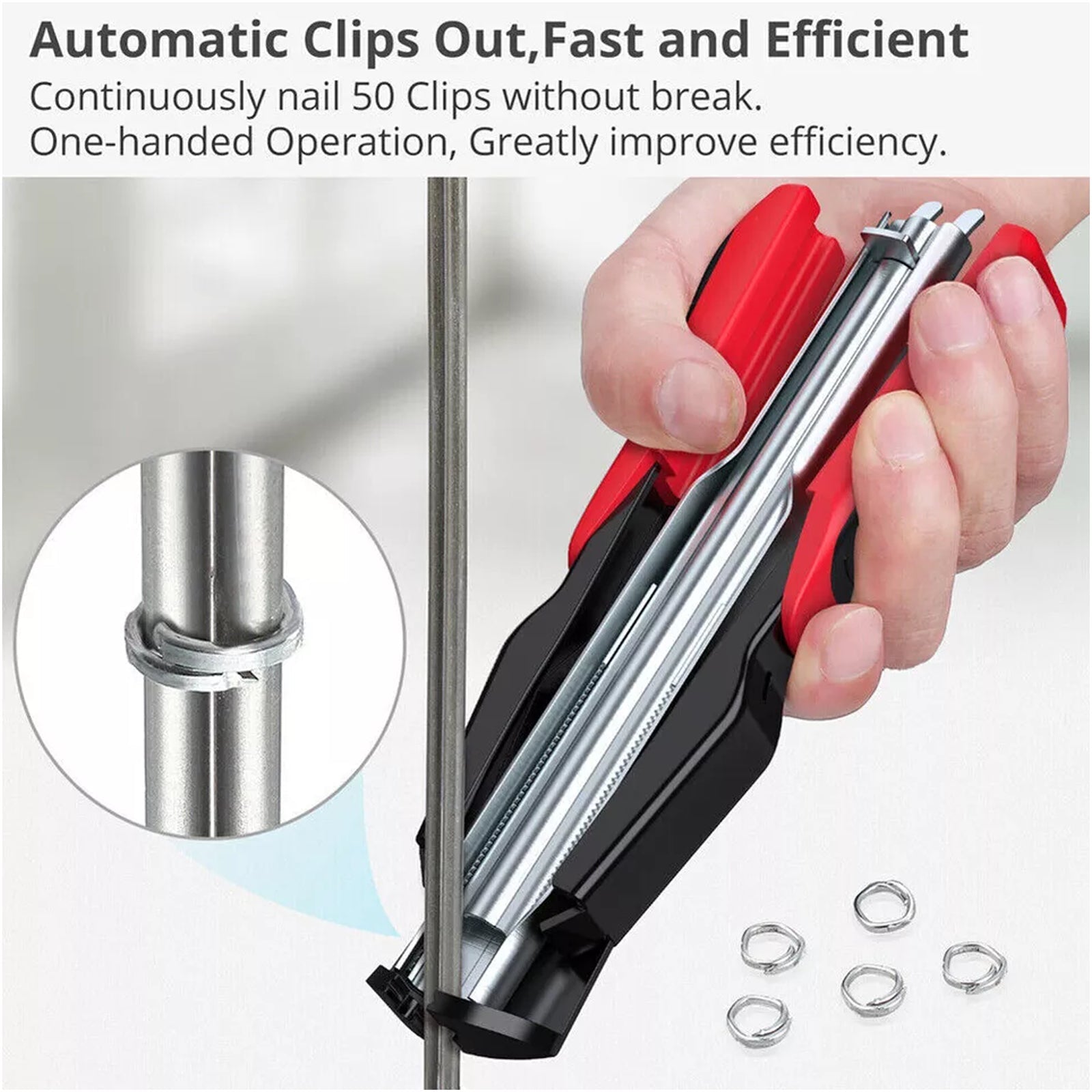 Hog Ring Pliers Kit C-type With 2500pcs Nails Spring C7 Hog Rings Gun…