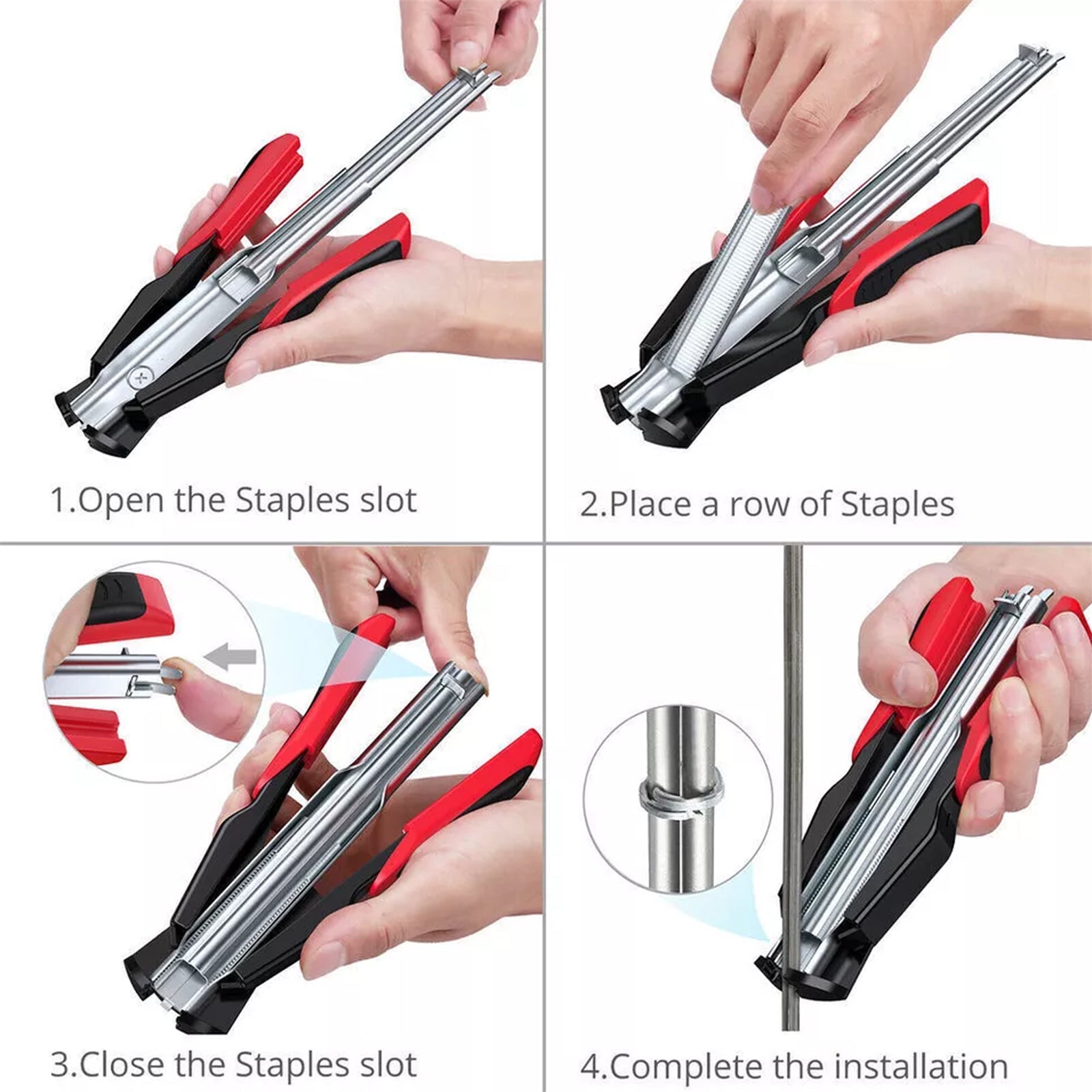 Hog Ring Pliers Kit C-type With 2500pcs Nails Spring C7 Hog Rings Gun…