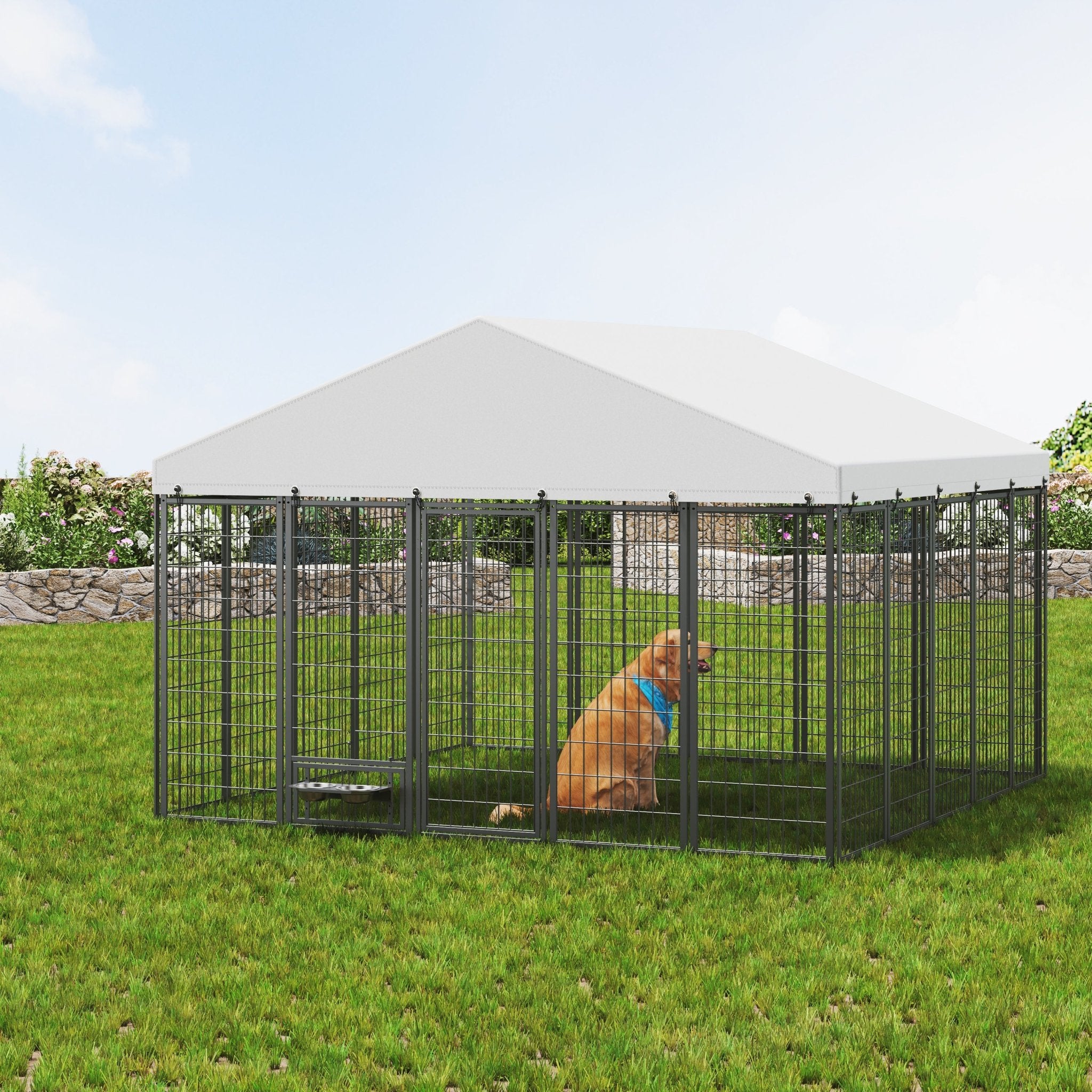 Large Dog Kennel Outdoor Pet Pens Dogs Run Enclosure Animal Hutch…