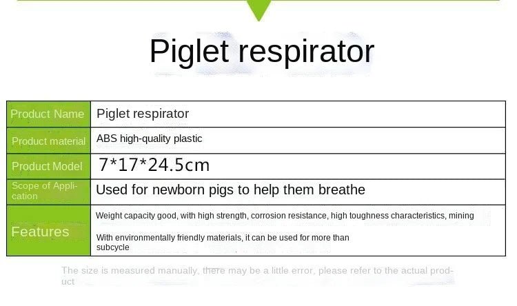 Piglet Breathing Pump Pig Handling Respirator for Newborns