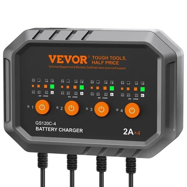 Smart Battery Charger — 8A, LiFePO4/AGM/Gel, 12V/24V