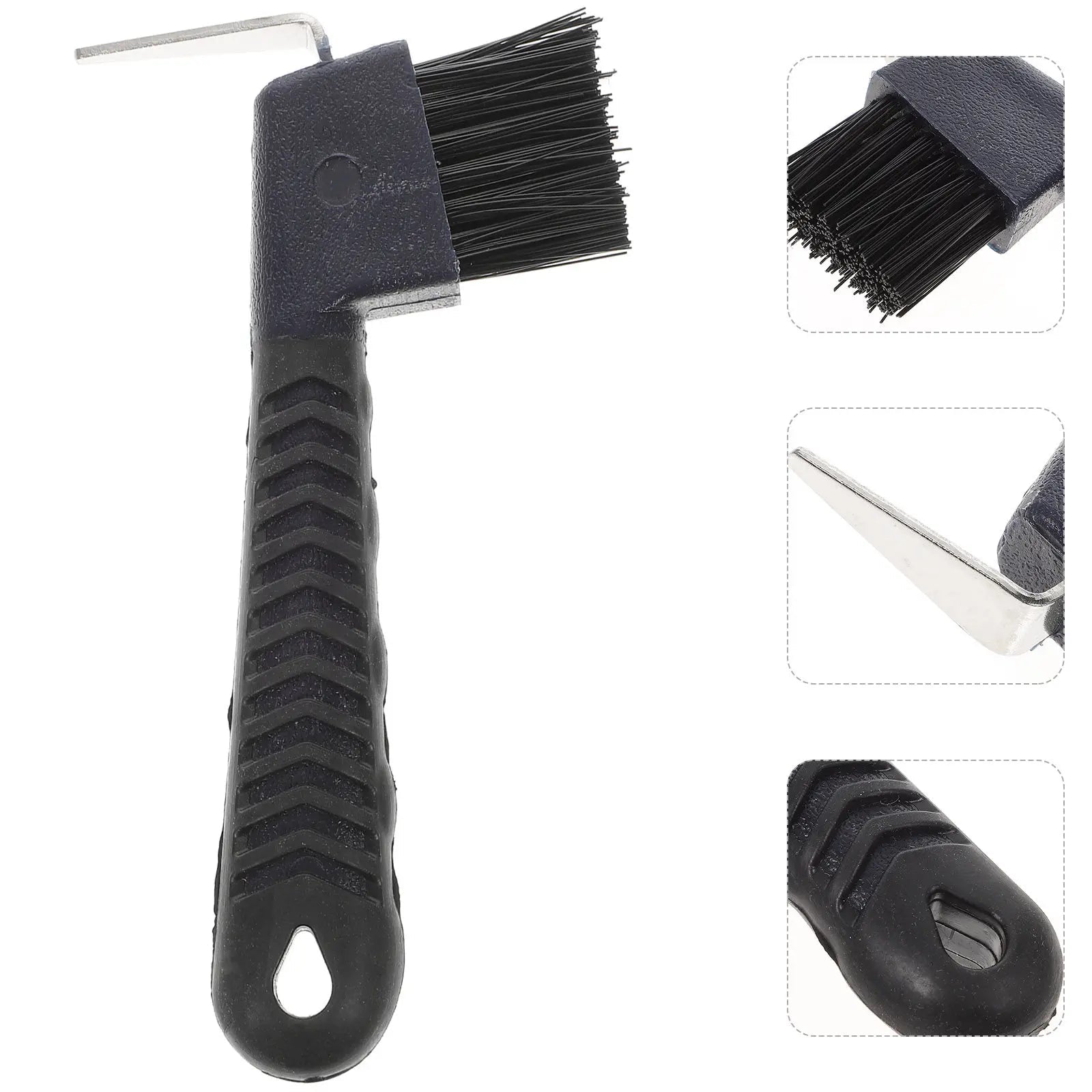 Stainless Steel Hoof Pick with Nylon Brush