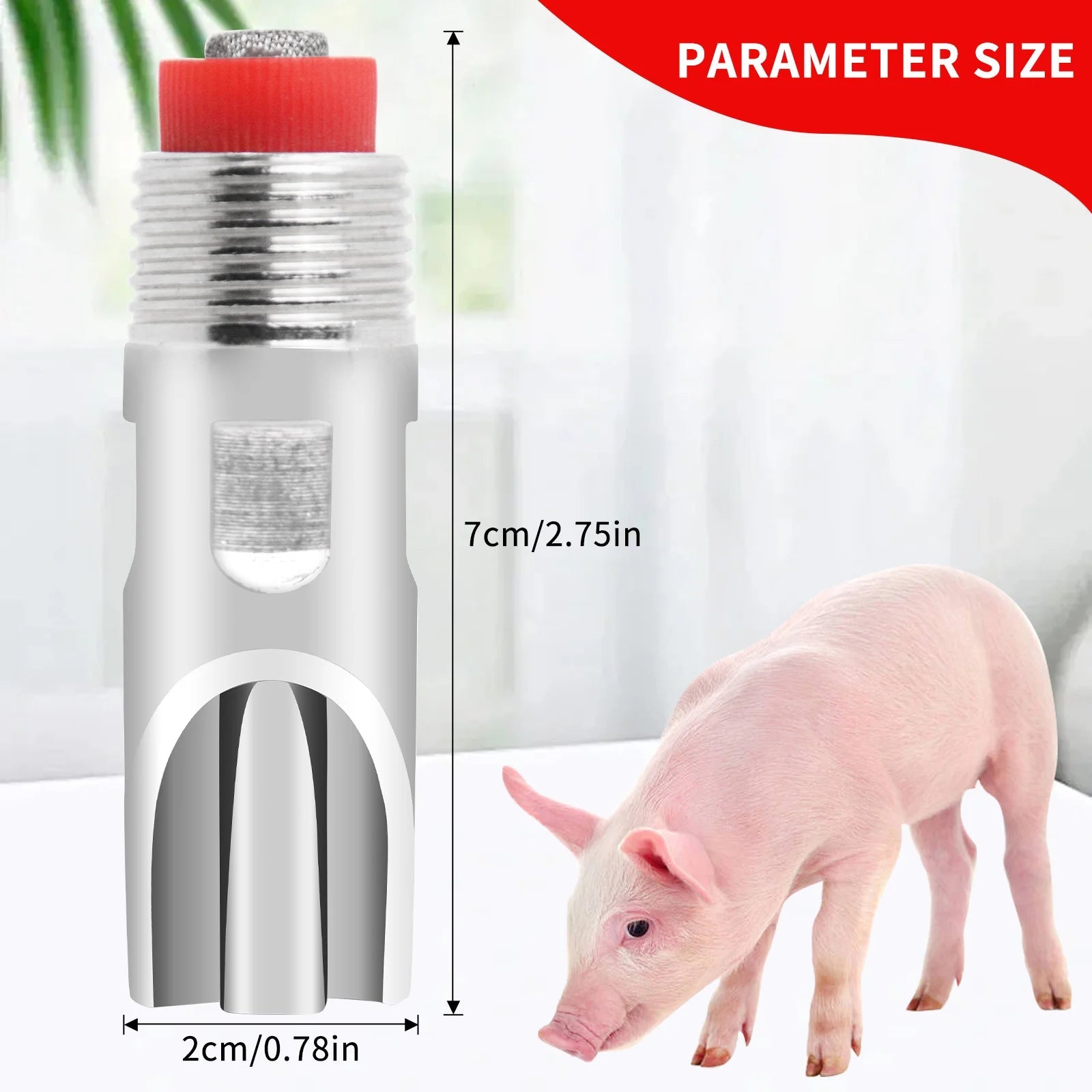 Thicken Stainless Steel Pig Nipple Drinker
